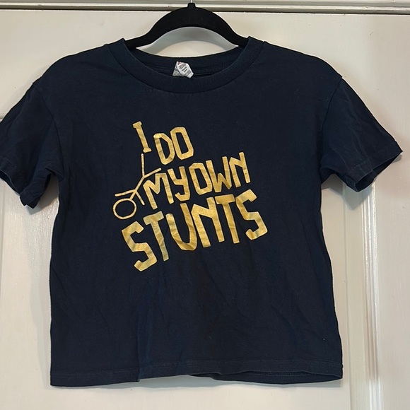 Alstyle Blue and Gold Short Sleeve Tee Eye-Catching Design - Picture 1 of 6